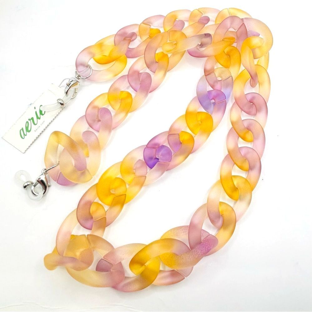 Aerie Pink and Yellow Chain Sunglass Holder
